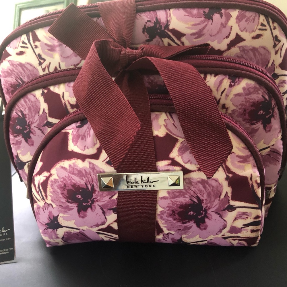Nicole Miller 3 PC Cosmetic Bag Set
